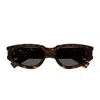 Saint Laurent Rectangular Frame Sunglasses In Black