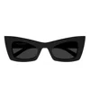 Saint Laurent Rectangle-frame Sunglasses In Black