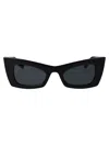 Saint Laurent Rectangle-frame Sunglasses In Black