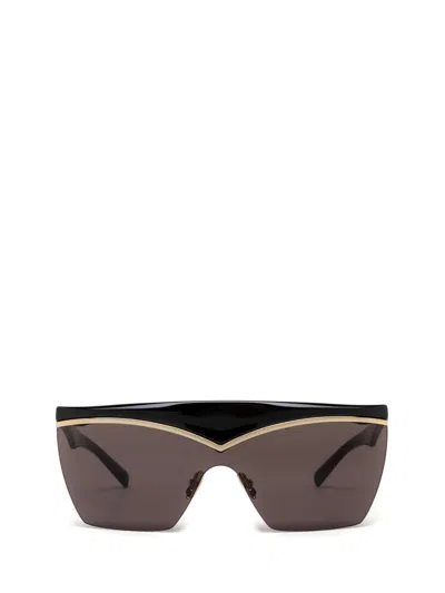 Saint Laurent D-frame Gold-tone And Acetate Sunglasses In Black