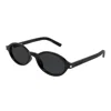Saint Laurent Black-black-black Acetate Sunglasses In Black