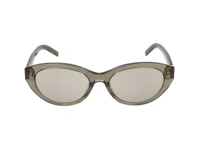 Saint Laurent Cat-eye Frame Sunglasses In Brown