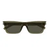 Saint Laurent Acetate Rectangle Sunglasses In Brown