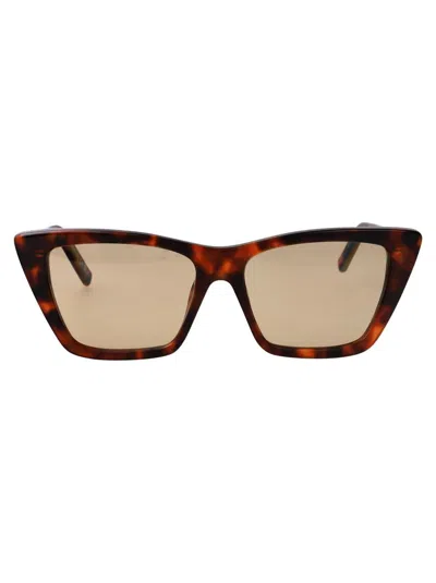 Saint Laurent Eyewear Sunglasses In Brown