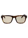 Saint Laurent Havana-havana-brown Recycled Acetate Sunglasses In Brown