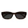 Saint Laurent Sl M153 Linea Monogram 002 Havana Grey Sunglasses In Black