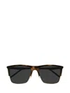 Saint Laurent Rectangle-frame Sunglasses In Brown