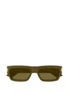 Saint Laurent 54mm Rectangular Sunglasses In Brown