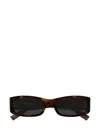Saint Laurent Ysl 55mm Rectangular Acetate Sunglasses In Black