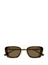 Saint Laurent 50mm Rectangular Sunglasses In Brown