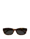Saint Laurent Ysl 55mm Rectangular Acetate Sunglasses In Brown