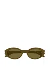 Saint Laurent Oval-frame Sunglasses In Brown