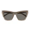 Saint Laurent Kate Acetate Cat-eye Sunglasses In Brown