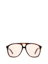 Saint Laurent Eyewear Aviator Frame Sunglasses In Brown