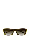 Saint Laurent Eyewear Rectangle Frame Sunglasses In Brown