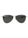 Saint Laurent Silver-silver-grey Metal Sunglasses In Gold