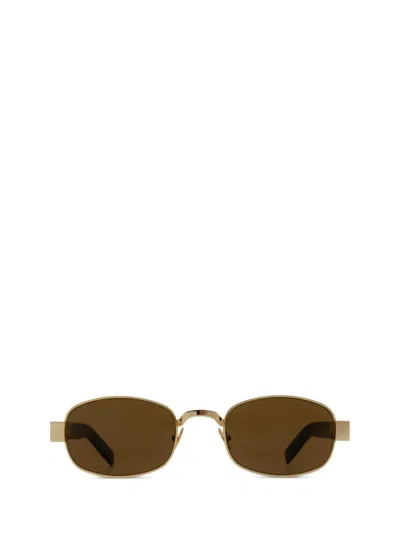 Saint Laurent Eyewear Sunglasses In Gold