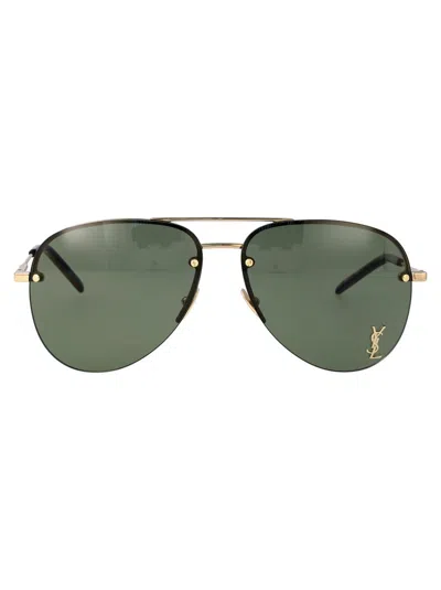 Saint Laurent Eyewear Sunglasses In Gold