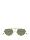 Saint Laurent 51mm Metal Aviator Sunglasses In Gold