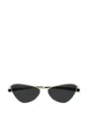 Saint Laurent Sl 830 Linea Sl Logo 002 Gold Black Sunglasses In Gold