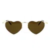 Saint Laurent Eyewear Sunglasses In Gold