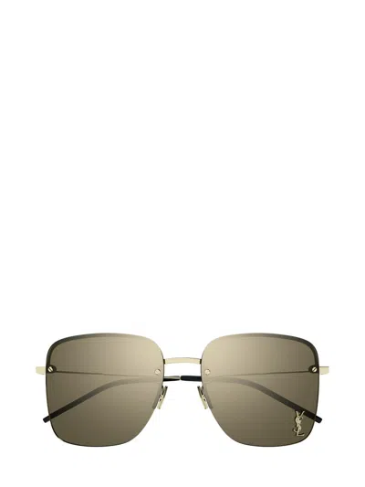 Saint Laurent Eyewear Sunglasses In Gold