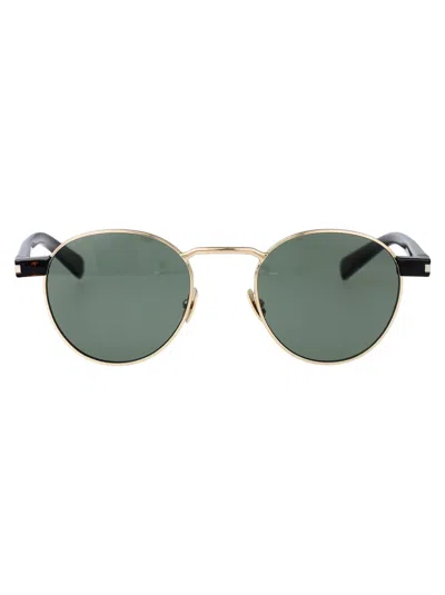 Saint Laurent Round-frame Gold-tone And Tortoiseshell Acetate Sunglasses