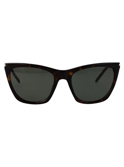 Saint Laurent Eyewear Sunglasses In Green