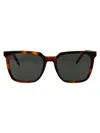 Saint Laurent Havana-havana-grey Recycled Acetate Sunglasses In Brown