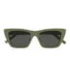 Saint Laurent 53mm Square Sunglasses In Green