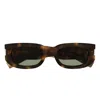 Saint Laurent Eyewear Rectangular Frame Sunglasses In Havana
