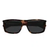 Saint Laurent Eyewear Square Frame Sunglasses In Havana