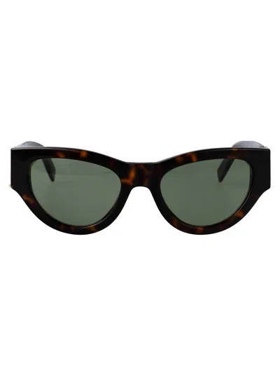 Saint Laurent Sl M94 Sunglasses In Havana-havana-green