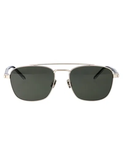 Saint Laurent Eyewear Sunglasses In Metallic