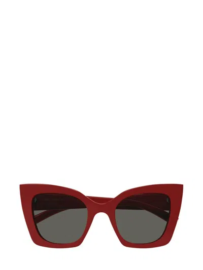 Saint Laurent Sl 552 Fashion Show Bio Nylon Cat-eye Sunglasses In Red