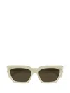Saint Laurent Sl 826 Page Linea Corner Angle 004 Ivory Brown Sunglasses In Neutral