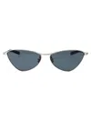 Saint Laurent Sl 830 Linea Sl Logo 003 Silver Blue Sunglasses In Silver