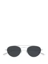 Saint Laurent Silver-silver-grey Metal Sunglasses In Metallic