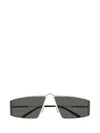 Saint Laurent Eyewear Rectangle Frame Sunglasses In Silver
