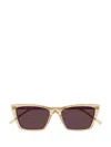 Saint Laurent 56mm Rectangular Sunglasses In Pink