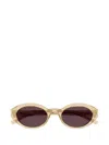 Saint Laurent Sl 567 Linea Corner Angle 007 Yellow Violet Sunglasses In Brown