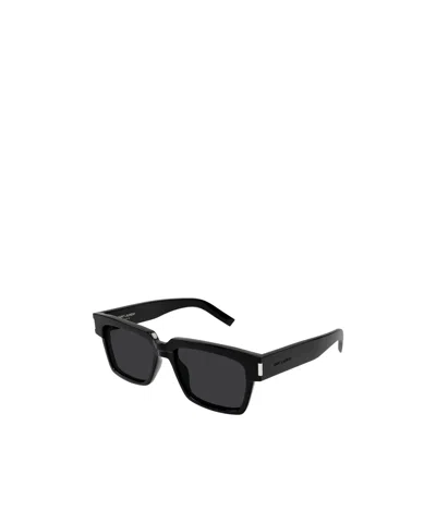 Saint Laurent Eyewear Vadim Square Frame Sunglasses In Black