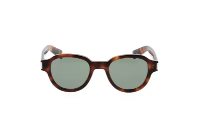 Saint Laurent Eyewear Wayfarer Frame Sunglasses In Brown