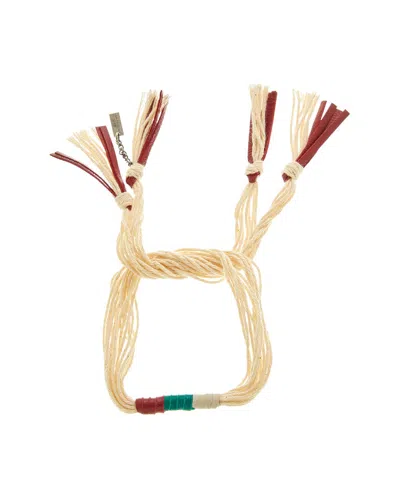 Saint Laurent Fabric Bracelet In Neutral