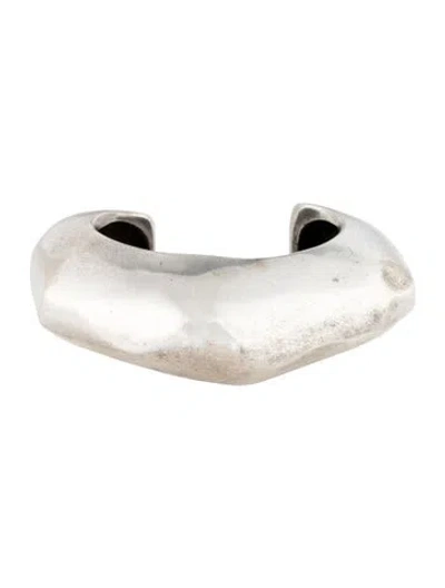 Pre-owned Saint Laurent Faceted Cuff Bracelet, 6.75" In Multi
