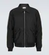 Saint Laurent Faille Bomber Jacket In Black
