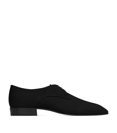 Saint Laurent Faille Gabriel Derby Shoes In Black