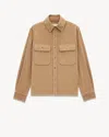 Saint Laurent Cotton-corduroy Overshirt In Drywood