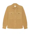 Saint Laurent Cotton-corduroy Overshirt In Dry Wood