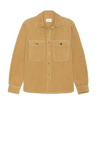 Saint Laurent Fall Overshirt In Dry Wood